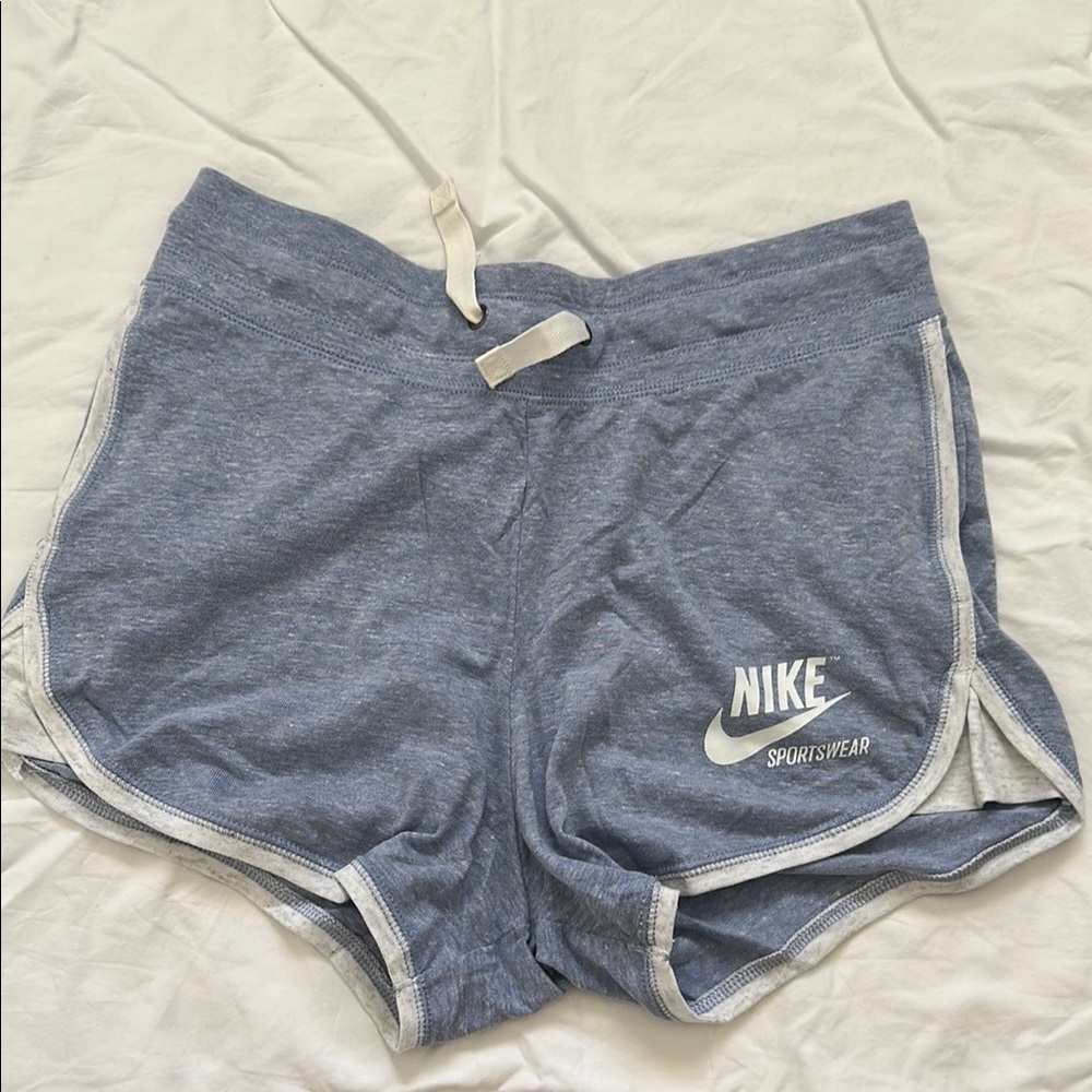 Nike Blue and White Athletic Shorts